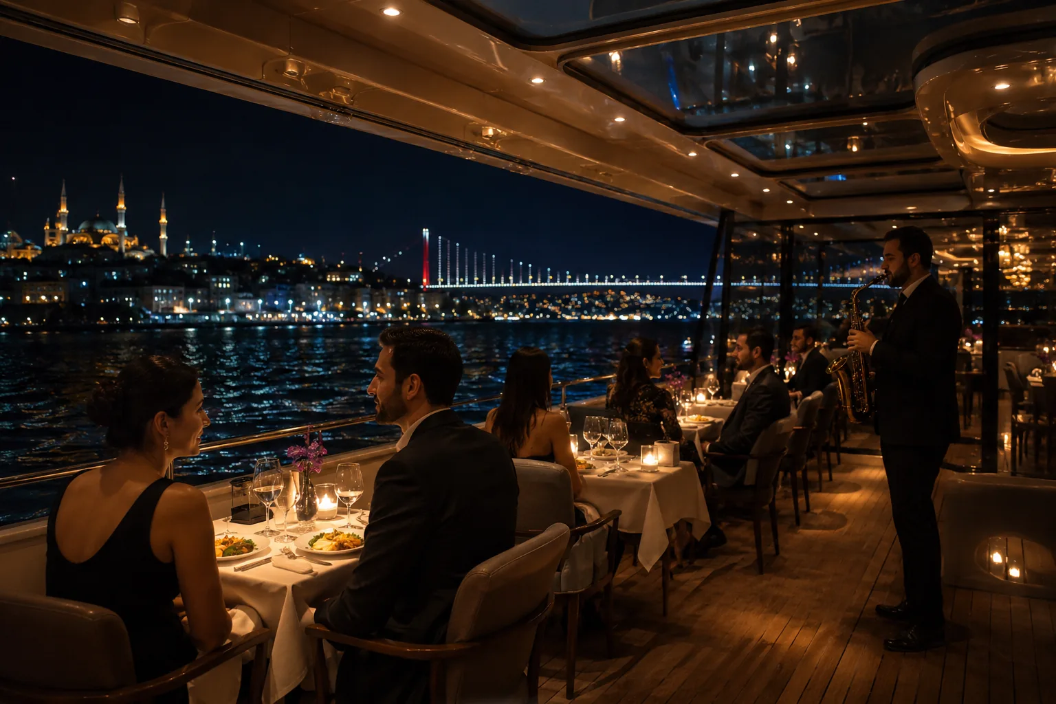 Bosphorus night cruise in Istanbul gallery image 07